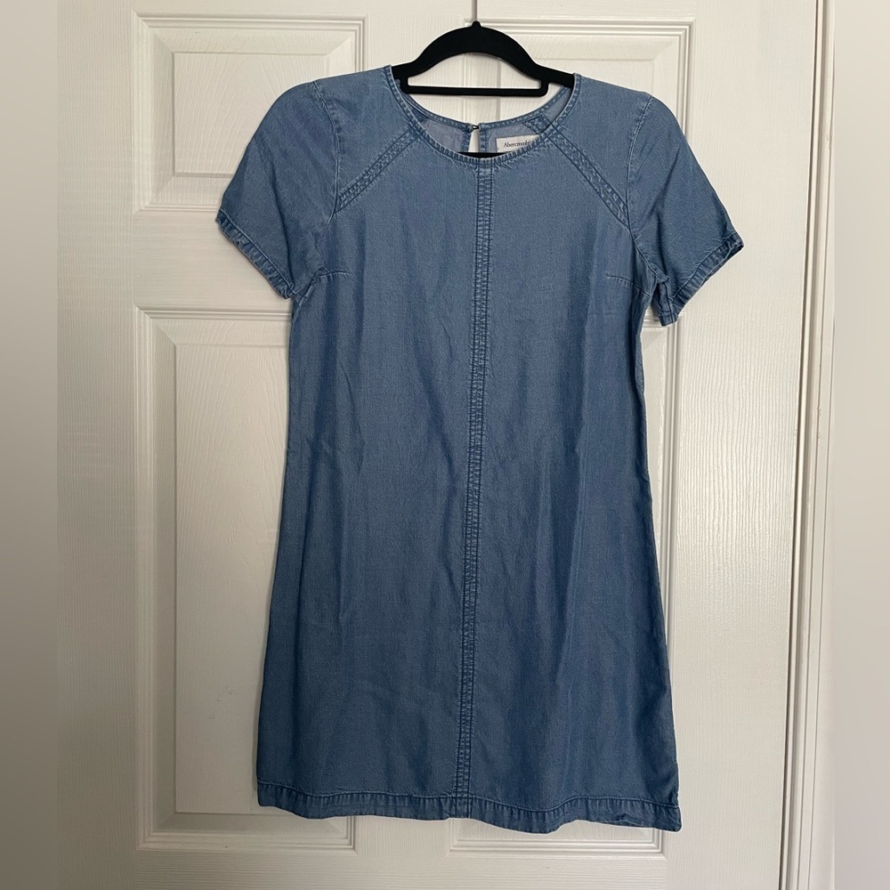 Abercrombie & Fitch Denim Blue Mini Dress Feminine Chic and Classic